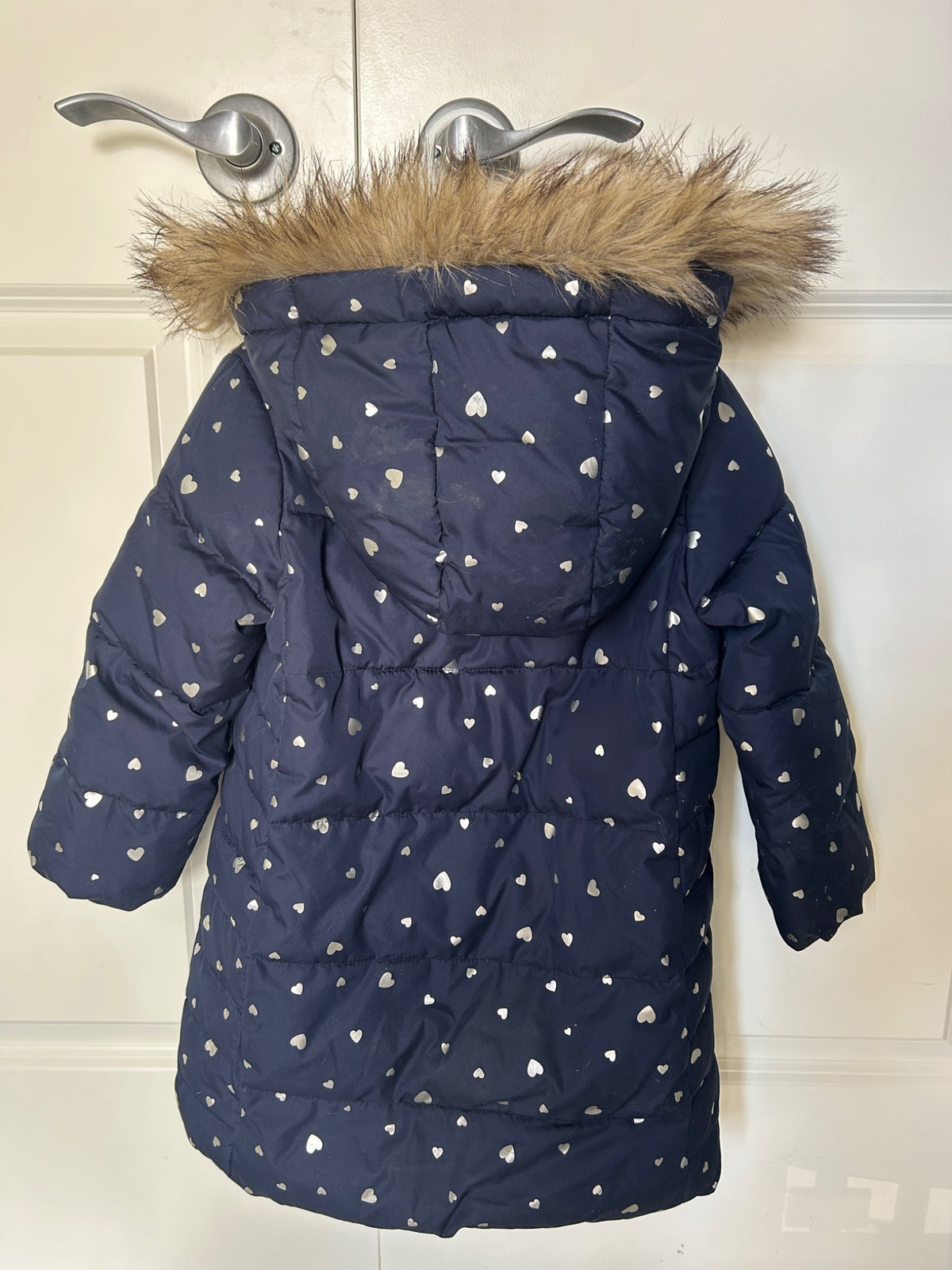 Girls Gap Primaloft Heart Coat , Kids 5/5T