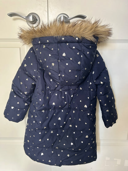 Girls Gap Primaloft Heart Coat , Kids 5/5T