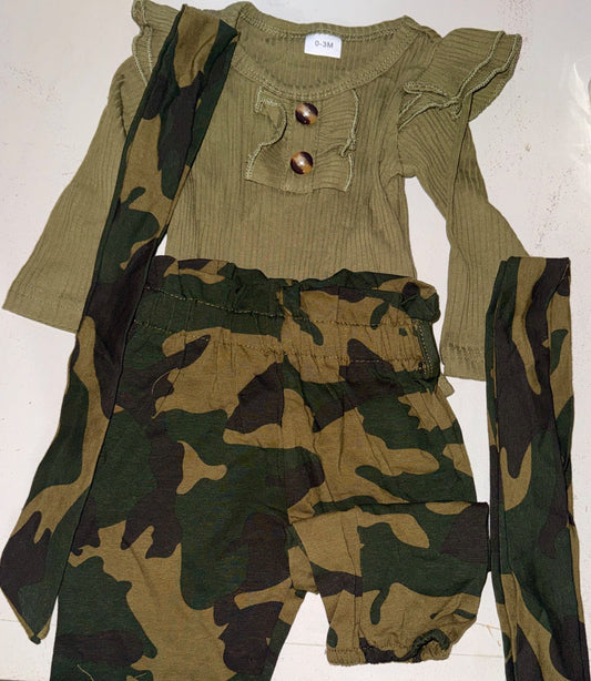 Camo Outfit, Kids 3 Month (0-3M)