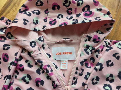 Joe Fresh Pink Animal Print Fleece Lined Outerwear Suit, 3-6M, Kids 6 Month (3-6M)