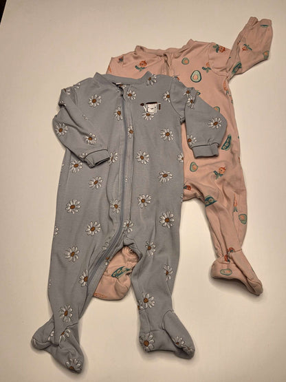 Pekkle Girls Sleeper Set, 2 items, 9M, Kids 9 Month (6-9M)