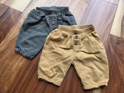 Zara Pants, Set of 2, 3-6M, Kids 6 Month (3-6M)
