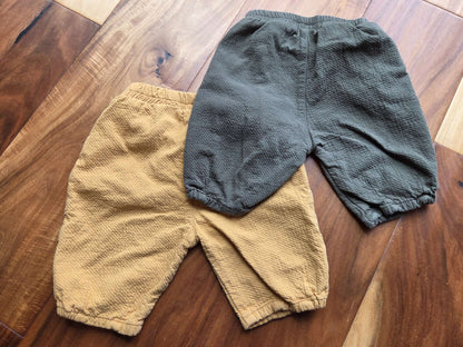 Zara Pants, Set of 2, 3-6M, Kids 6 Month (3-6M)