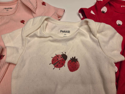 Pekkle Girls Outfit Set Bundle, 5 Items, Size 6M, Kids 6 Month (3-6M)