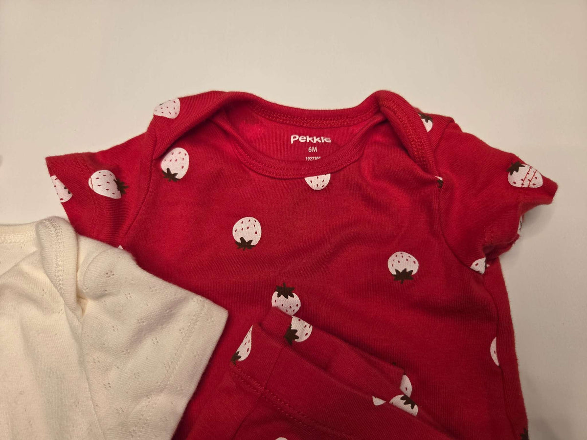 Pekkle Girls Outfit Set Bundle, 5 Items, Size 6M, Kids 6 Month (3-6M)