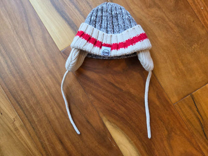 Kombi Grey Knit The Camp Hat, XS, 0-3M, Kids 3 Month (0-3M)