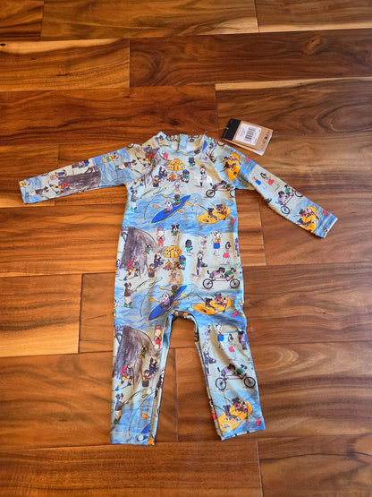 North Face Baby Amphibious Sun One-Piece, NWT, Size 12-18M, Kids 18 Month (12-18M)