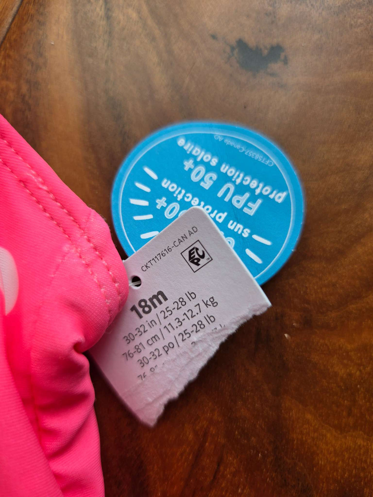Carter’s Hot Pink Polka Dot Bathing Suit, NWT, Size 18M, Kids 18 Month (12-18M)