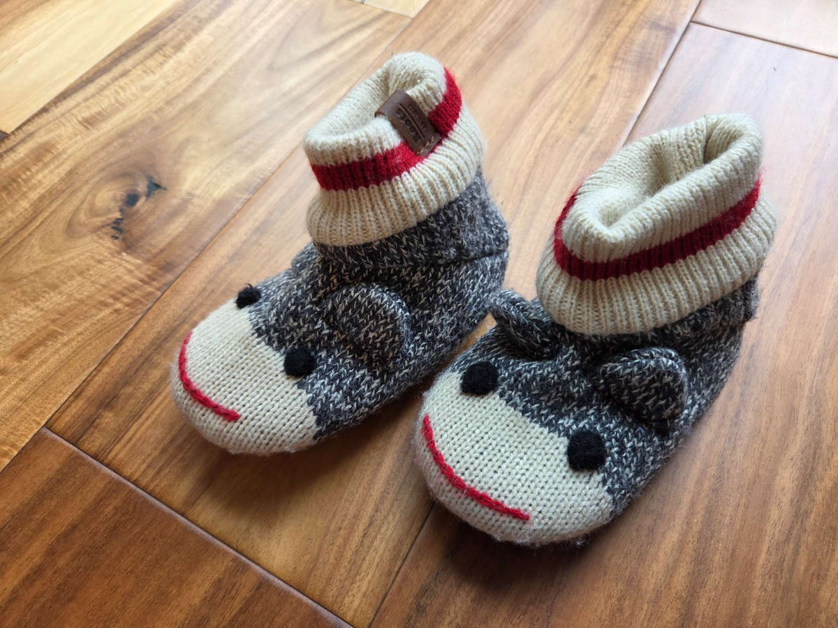 Roots Animal Knit Baby Booties, Size 12-24M, Shoes 5 (Walkers:12-24 mth)