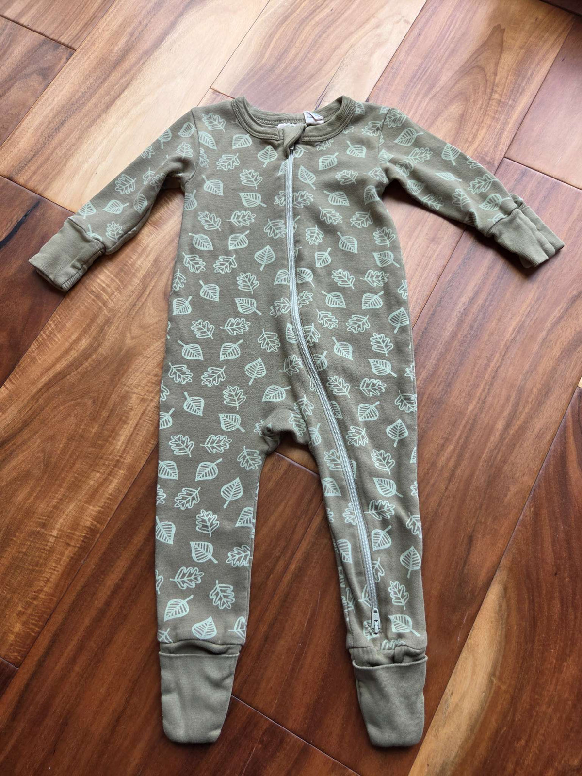 Parade Green Leaves Sleeper, Size 6-12M, Kids 12 Month (9-12M)
