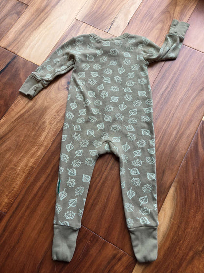 Parade Green Leaves Sleeper, Size 6-12M, Kids 12 Month (9-12M)