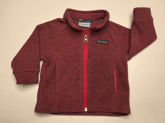 Columbia Fleece Jacket, Maroon, Size 6-12M, Kids 12 Month (9-12M)