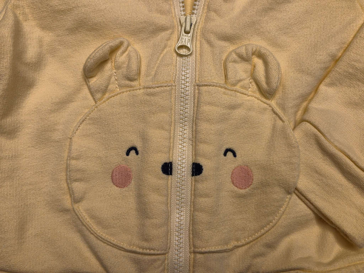 Baby Gap Bear Hoodie Sweater, Yellow, 6-12M, Kids 12 Month (9-12M)