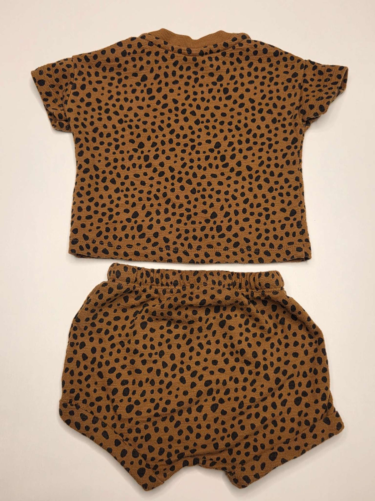 Old Navy Brown/Black Polka Dot Set, 6-12M, Kids 12 Month (9-12M)