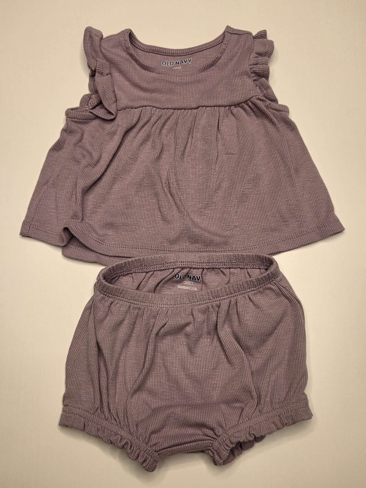 Old Navy Purple Outfit Set, 6-12M, Kids 12 Month (9-12M)