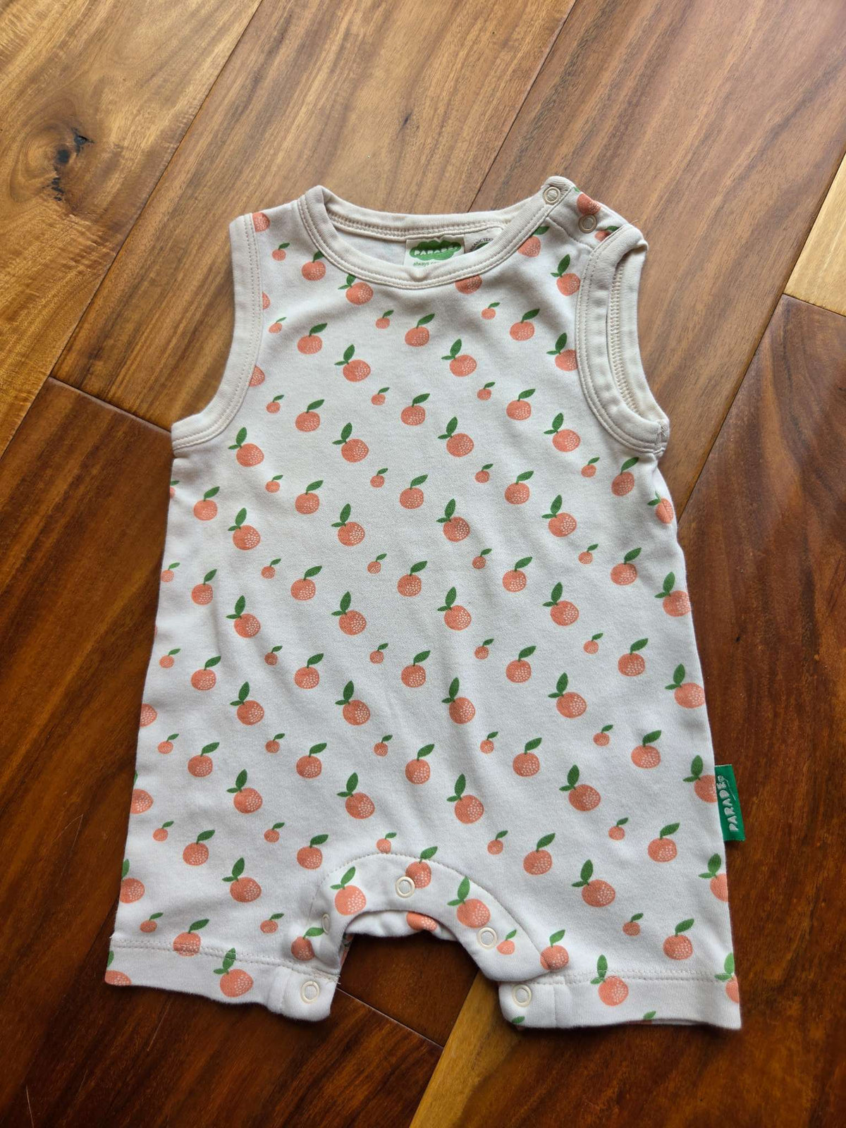 Parade Sleeveless Short Romper, 6-12M, Big Citrus, Kids 12 Month (9-12M)