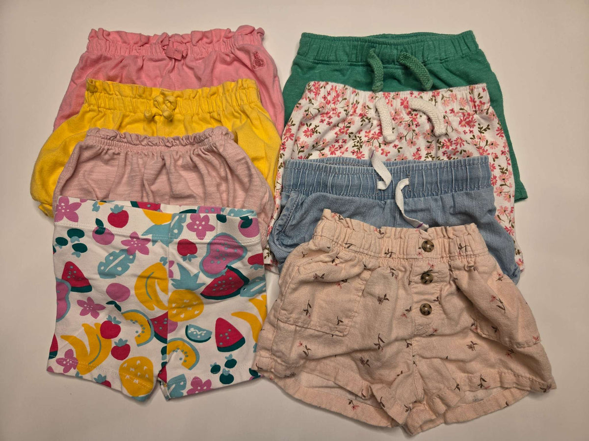 Girls Shorts Bundle, 8 Items, 6-12M (Baby Gap, Old Navy, Cat & Jack, and Joe Fresh), Kids 12 Month (9-12M)