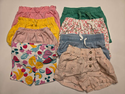 Girls Shorts Bundle, 8 Items, 6-12M (Baby Gap, Old Navy, Cat & Jack, and Joe Fresh), Kids 12 Month (9-12M)