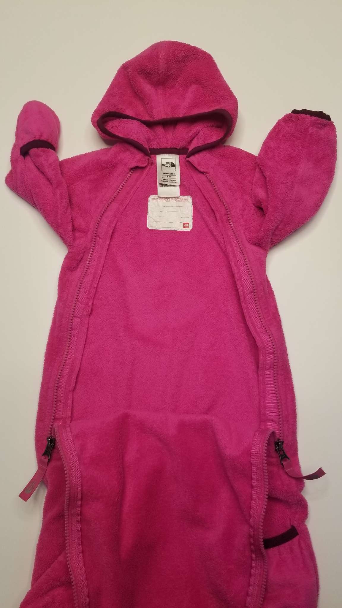 The North Face 3-6M Pink Fleece Bunting , Kids 6 Month (3-6M)