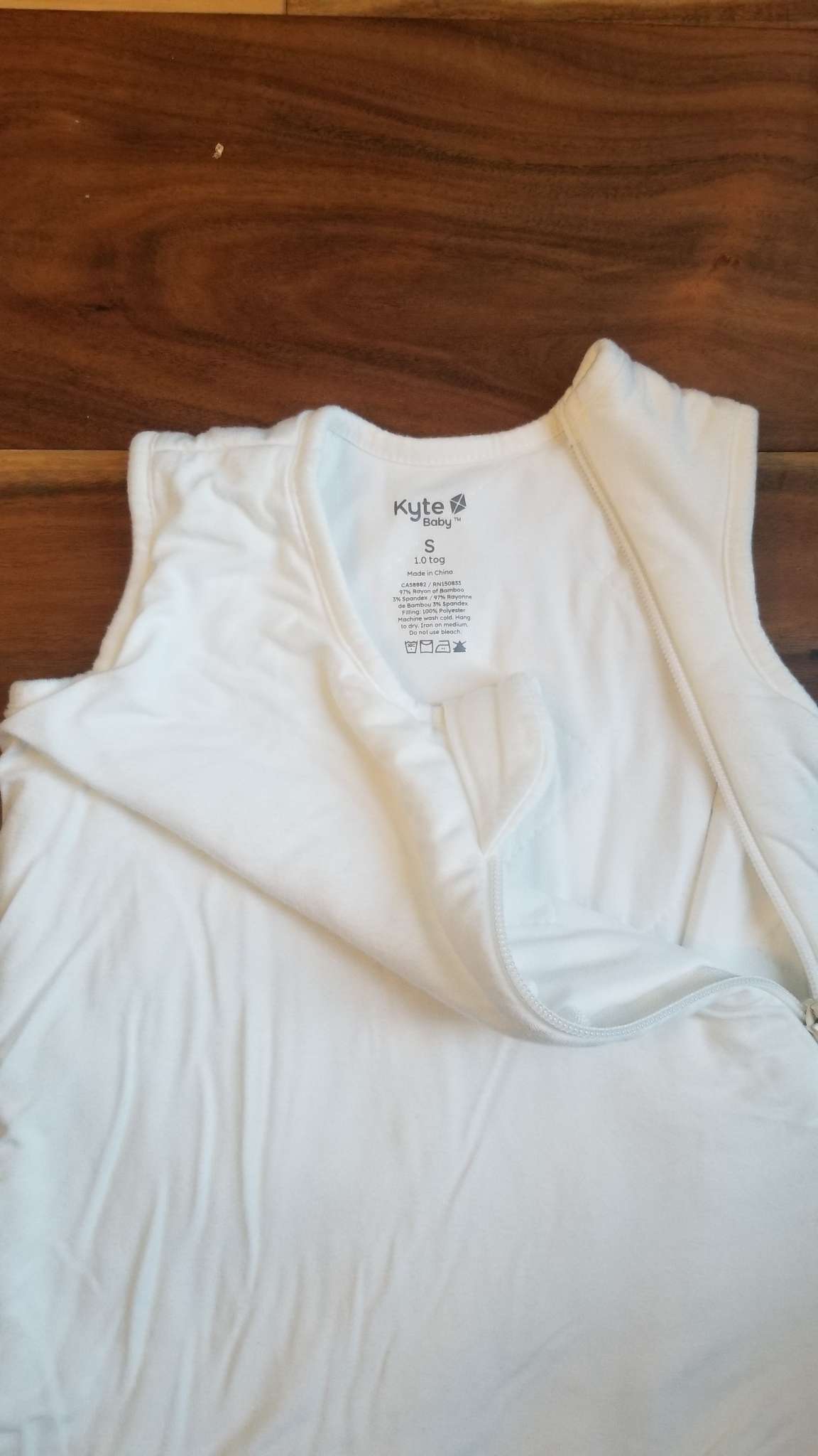 Kyte Baby White 1.0 TOG Sleep Bag Size Small, 0-6 Months (Small)