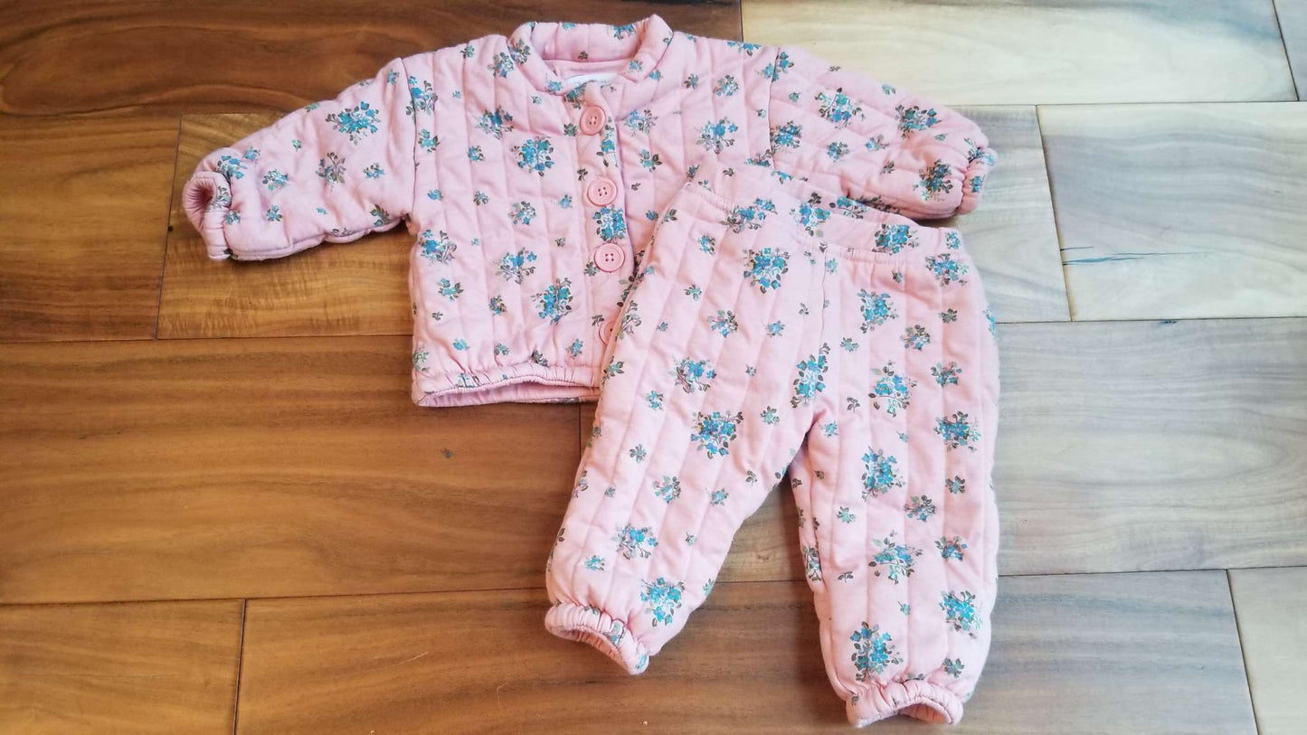 The Children’s Place Pink Floral Outerwear Set, 3-6M, Kids 6 Month (3-6M)