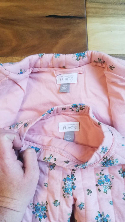 The Children’s Place Pink Floral Outerwear Set, 3-6M, Kids 6 Month (3-6M)