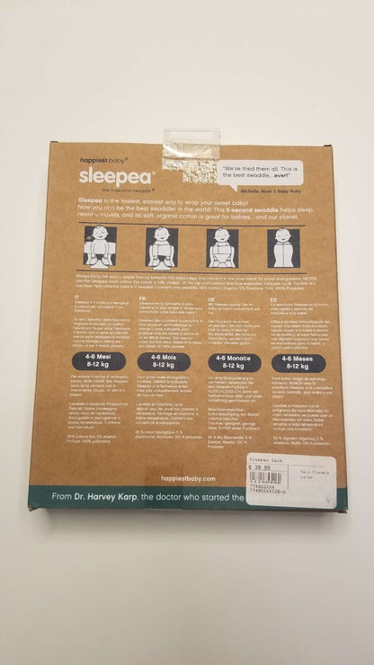 Happiest Baby Sleepea Swaddle, NWT, Size Large, 4-6M, 0-6 Months (Small)