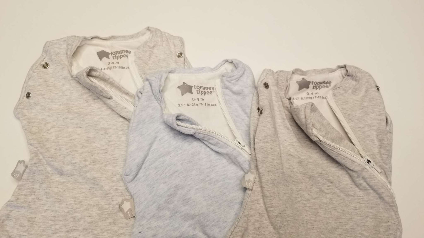 Tommee Tippee Snuggee Baby Swaddles, Set of Three, 0-3M and 3-9M, 1.0 tog, 0-6 Months (Small)