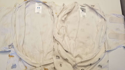 Halo Sleepsack Swaddles, Set of Two, Woodland Animals and Penguins, Newborn, 0-3M, 0-3 Months (Newborn)