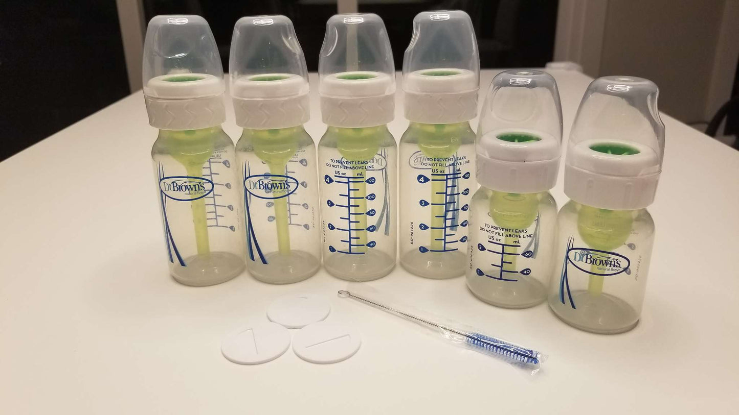 Dr. Brown’s Natural Flow Anti-Colic Bottles: (2) 2 and (4) 4 oz
