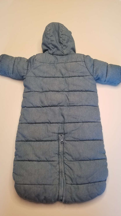 Baby Gap 0-3M Blue Bear Suit/Bunting, Kids 3 Month (0-3M)