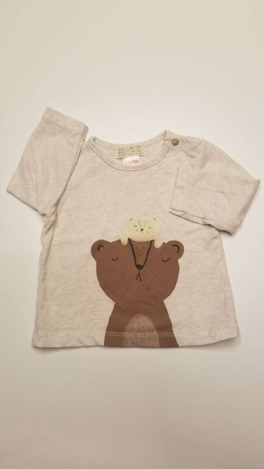 Zara Bears Long Sleeve Shirt, Size 3-6M, 68 cm, Kids 6 Month (3-6M)