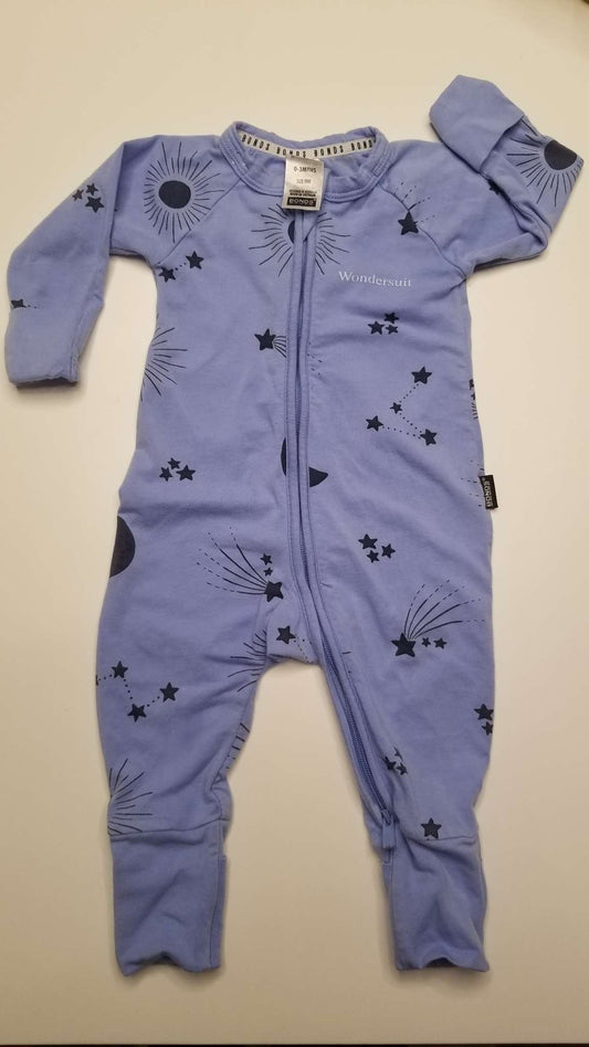 Bonds Blue Wondersuit Sleeper, Size 0-3M, Kids 3 Month (0-3M)