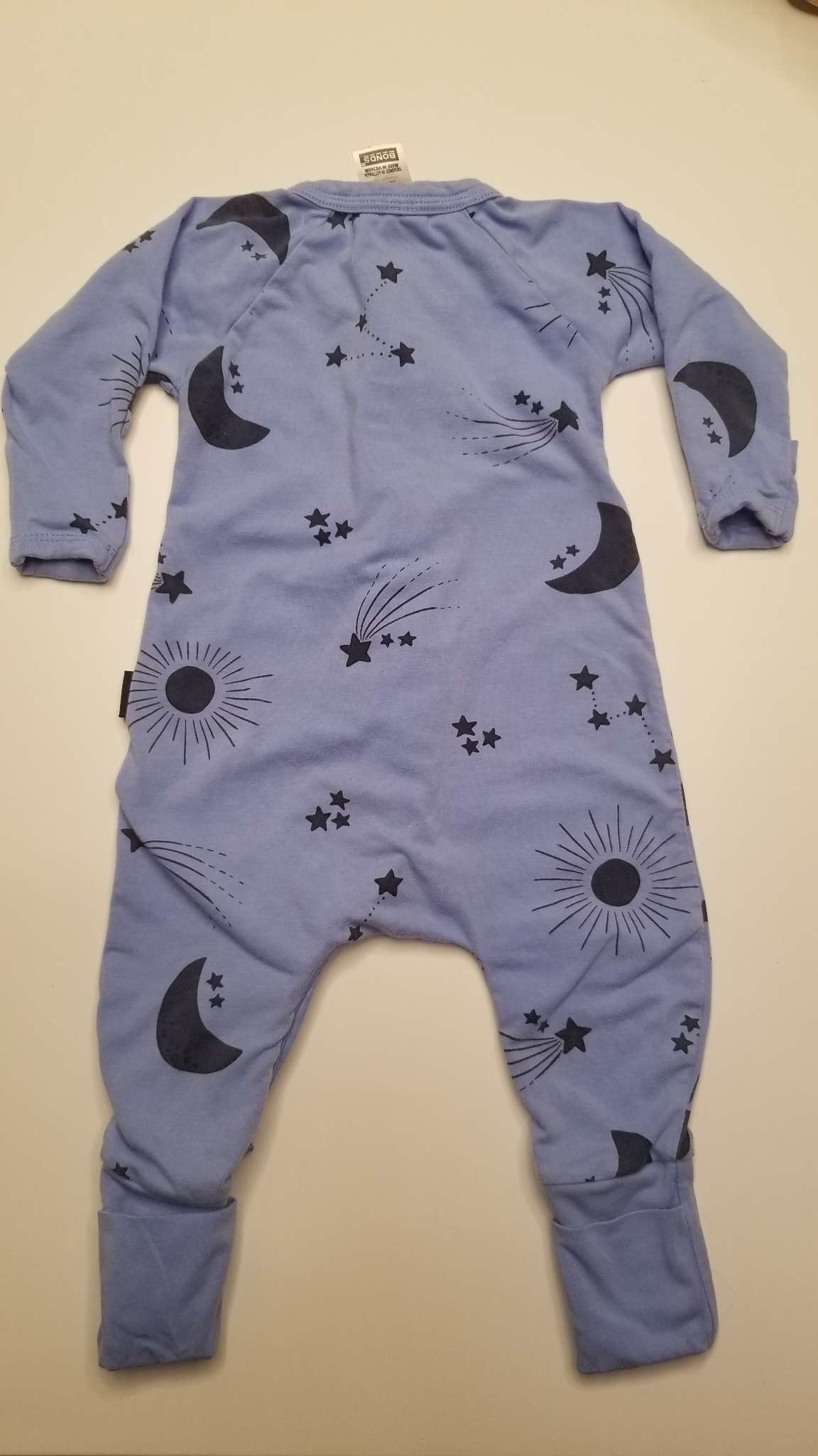 Bonds Blue Wondersuit Sleeper, Size 0-3M, Kids 3 Month (0-3M)