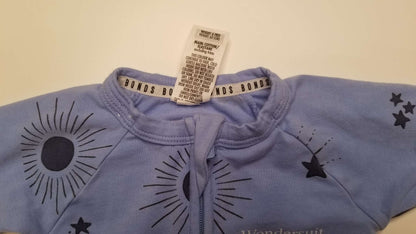 Bonds Blue Wondersuit Sleeper, Size 0-3M, Kids 3 Month (0-3M)