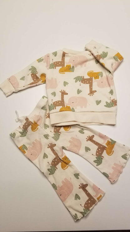 Bon Bebe Animals Sweater and Pants Set, 3-6M, Kids 6 Month (3-6M)