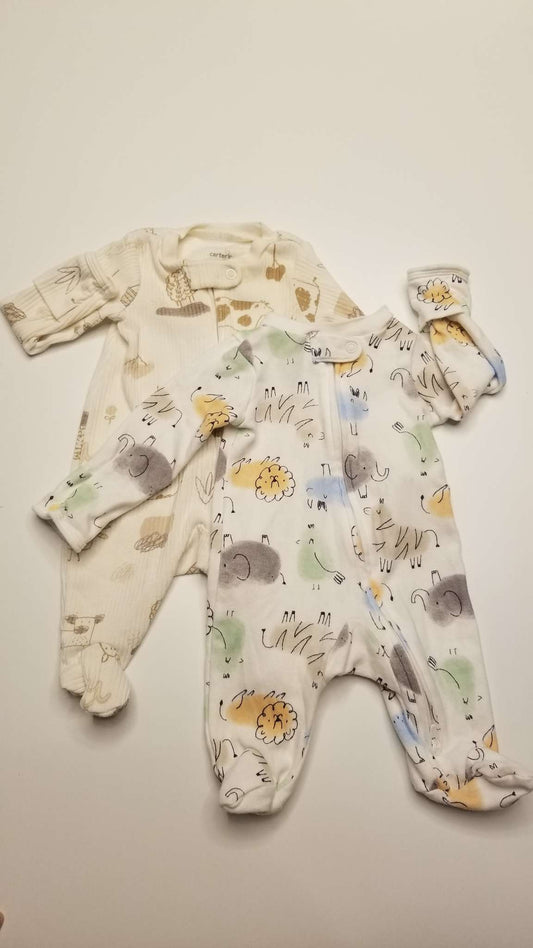 Carter’s Sleepers, Set of 2, Size Newborn, Kids Newborn