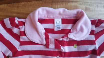 Baby Gap Striped Pink and Red Onesie, Size 6-12M, Kids 12 Month (9-12M)