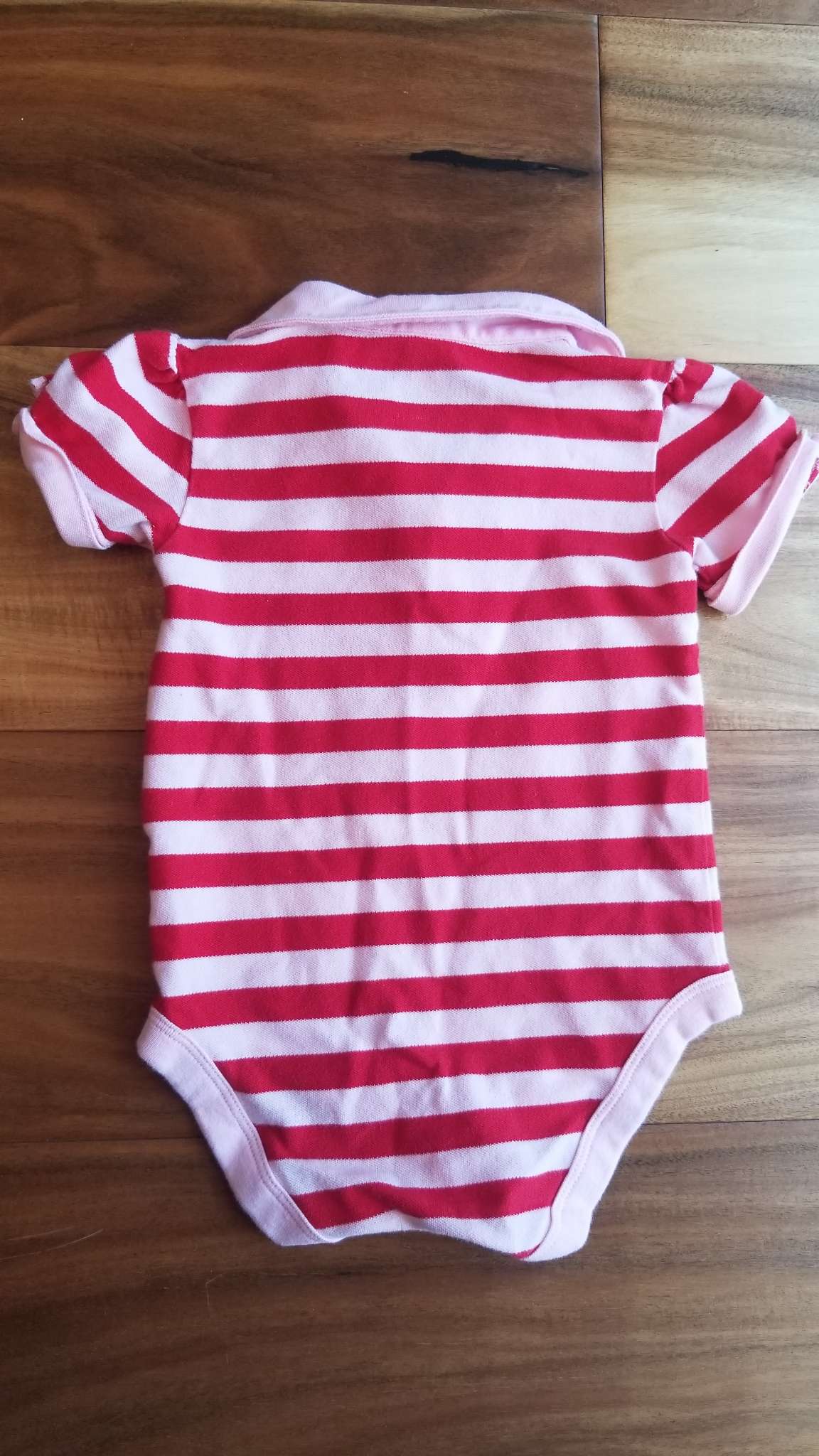 Baby Gap Striped Pink and Red Onesie, Size 6-12M, Kids 12 Month (9-12M)