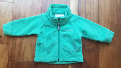 Bright Green Columbia Fleece Jacket, Size 6M, Kids 6 Month (3-6M)