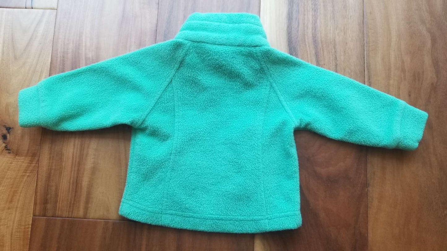 Bright Green Columbia Fleece Jacket, Size 6M, Kids 6 Month (3-6M)