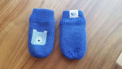 North Face Blue Bear Infant Mitts, Size XXS
