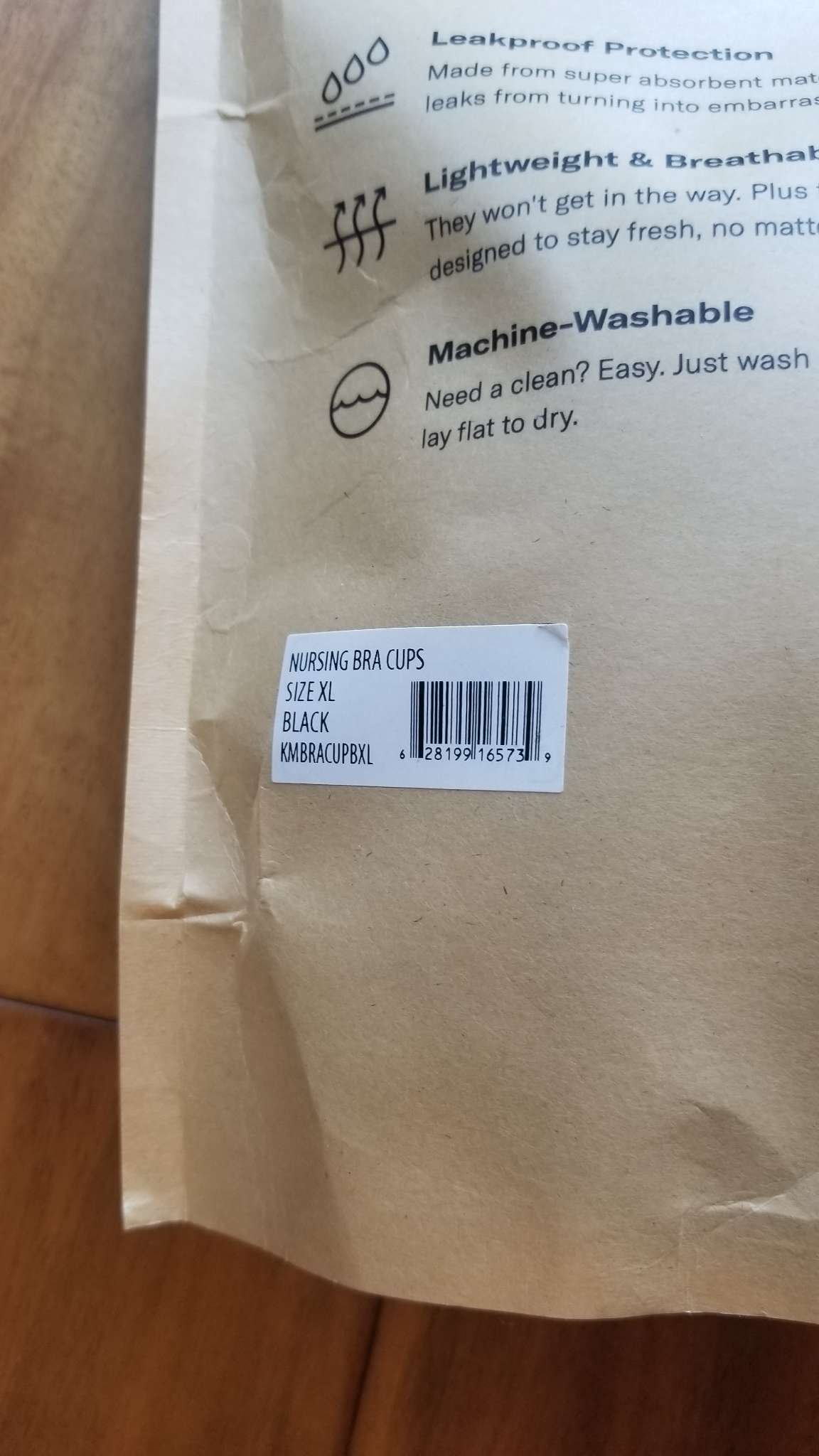 NWT Knix Leakproof Nursing Pads, Black, Size XL