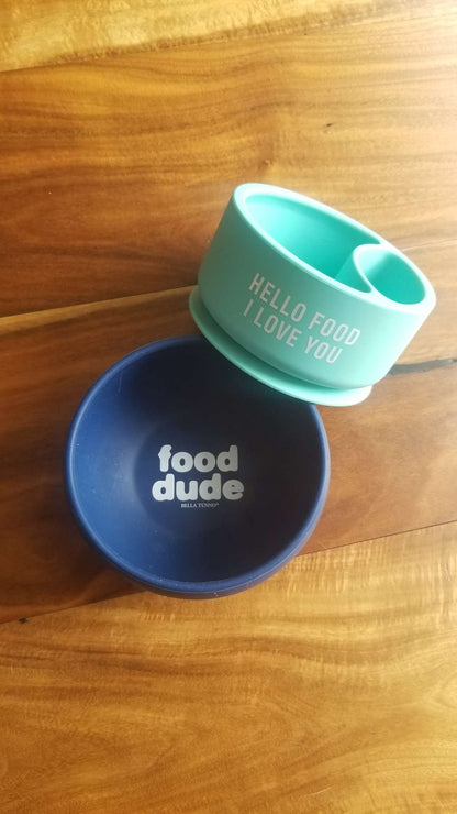 Bella Tunno Blue Suction Bowls, Set of 2