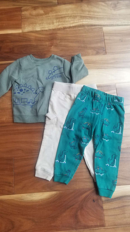 Garanimals Bundle, 1 Sweater & 2 Pants, Size 24M, Kids 24 Month (18-24M)