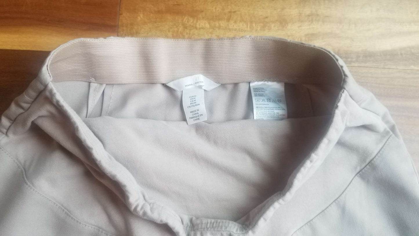 H&M Mama, Maternity Light Tan Pants, Size M, Maternity M (8-10)