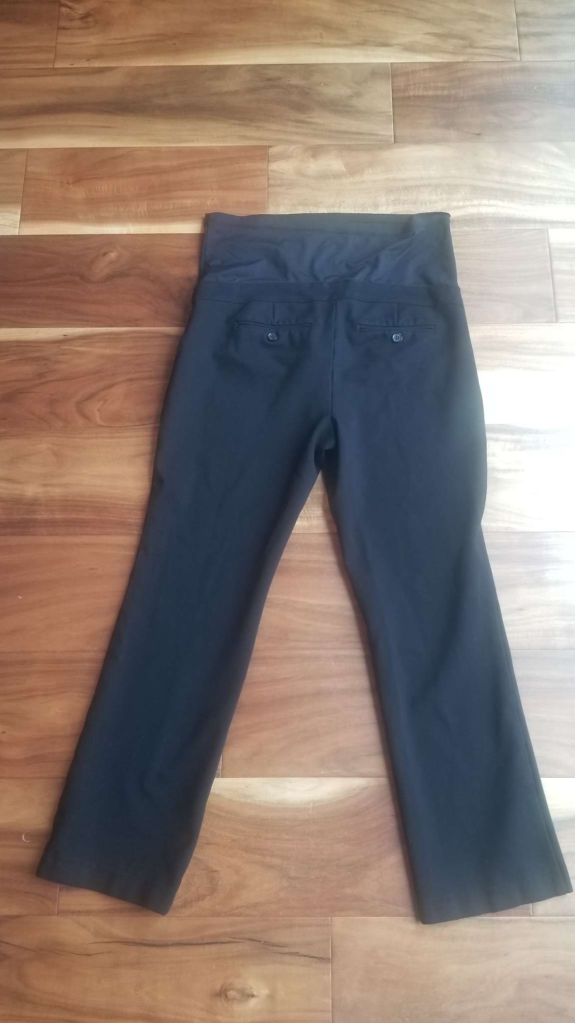 Stork & Babe Black Full-Panel Maternity Dress Pants, Size L, Maternity L (12-14)
