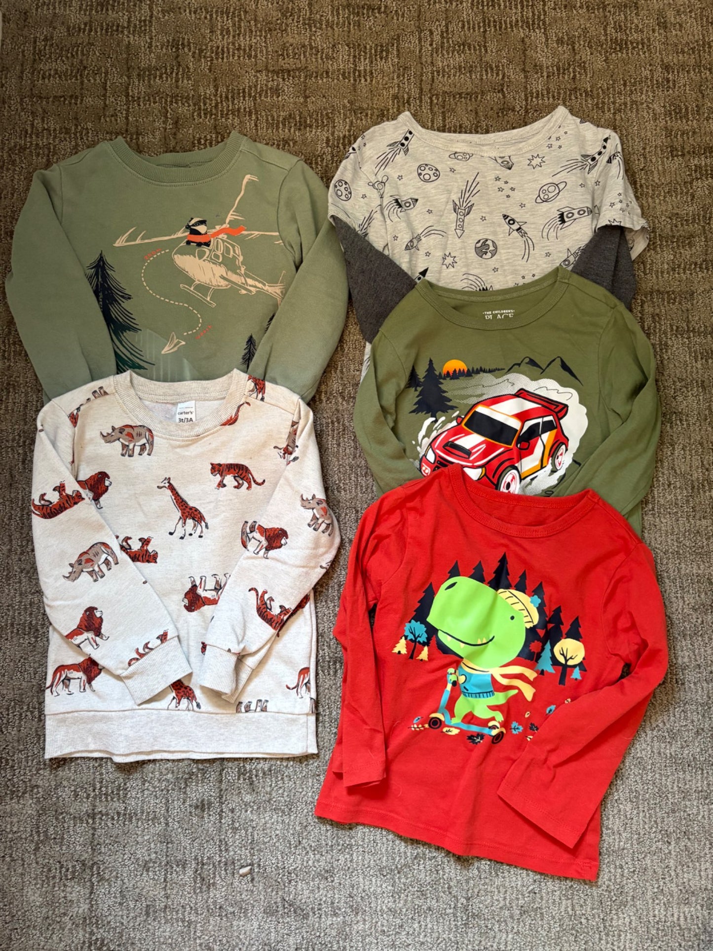Boys Sweaters and Shirts Lot, Kids 3T