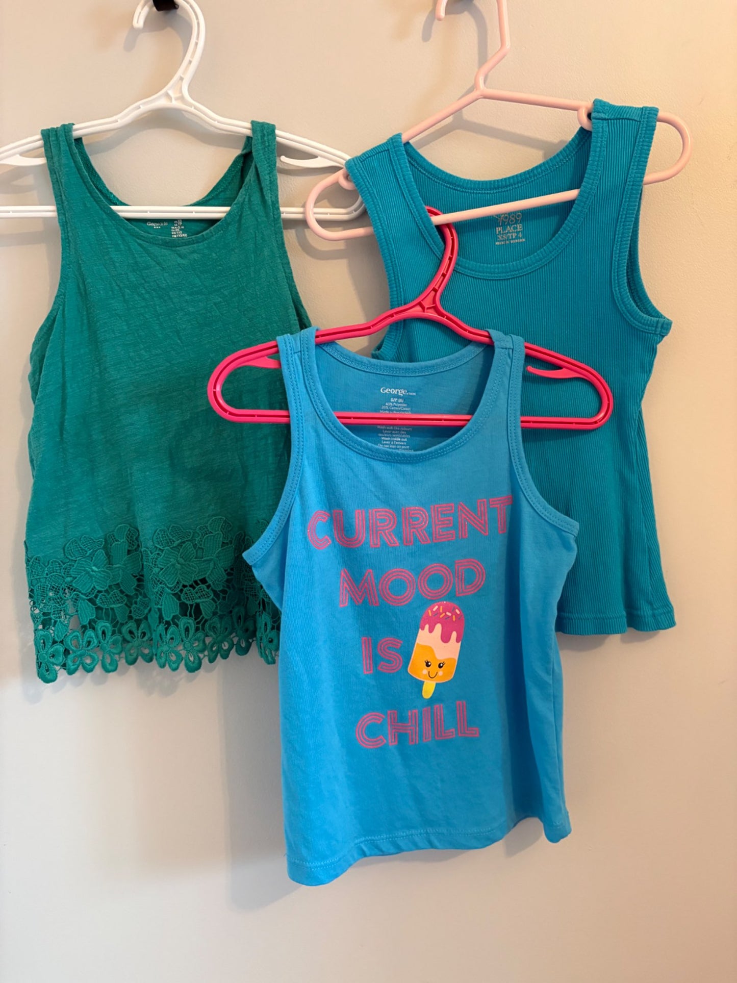 Lot of 3 Girls Tank Tops, 4-6 years, Kids 5/5T
