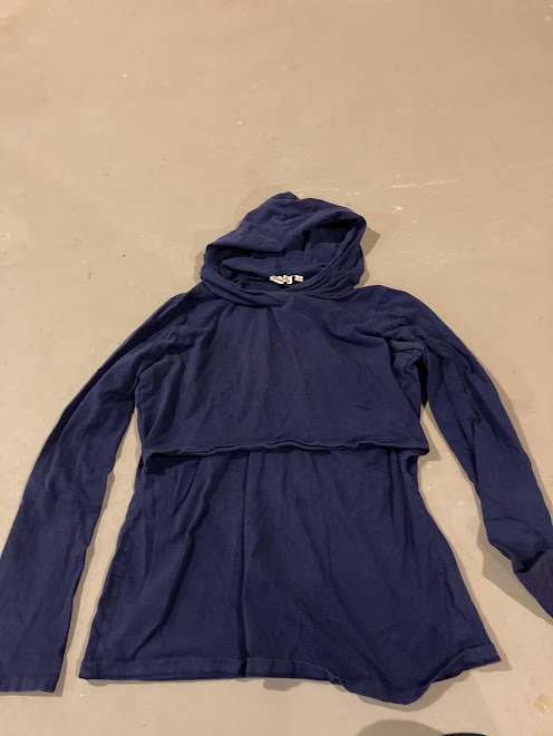 Breastfeeding fitted light hoodie , Maternity L (12-14)